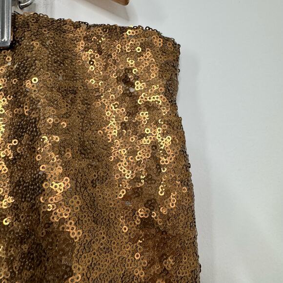 NWT Lane Bryant Sequin Maxi Skirt Gold Metallic Mermaid Vegas Holiday Size 22 - Picture 5 of 10